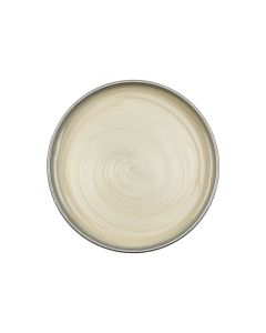 Top view of an open can of Satin Smooth Zinc Oxide Wax showing its creamy beige color