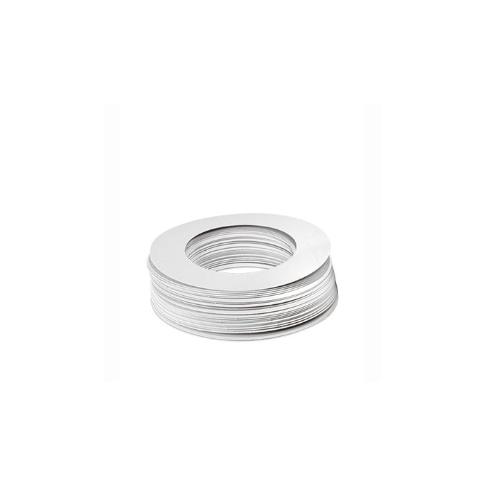Stack of Satin Smooth Universal Protective Collar featuring its circular ring shape