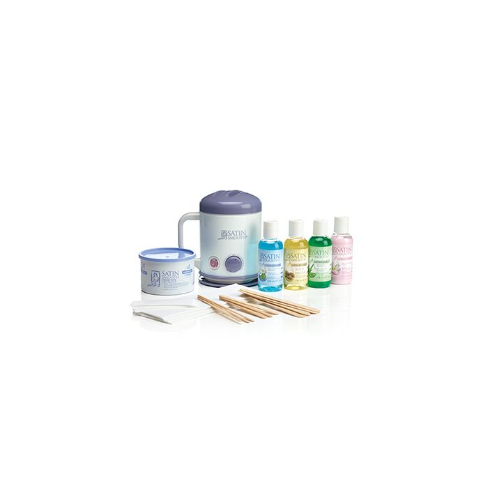 Select-A-Temp Starter Kit featuring wax warmer, body wax, 4 bottles of after wax products, applicators, & waxing strips