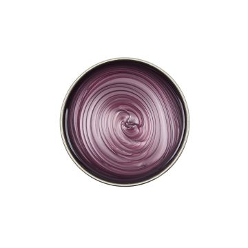 Top view of a can of Satin Smooth Amethyst Crystal Wax with no lid featuing its rich glossy purple color