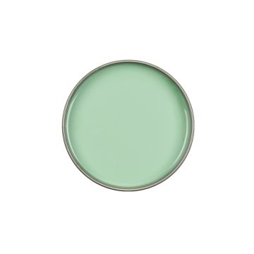 Top view of an open can of Satin Smooth Aloe Vera Wax featuring its creamy light green color